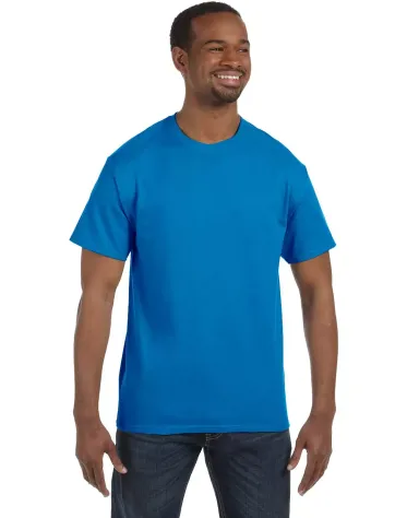5250 Hanes Authentic Tagless T-shirt in Sapphire front view
