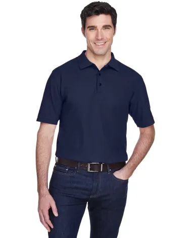 8540 UltraClub® Men's Whisper Pique Blend Polo   NAVY front view