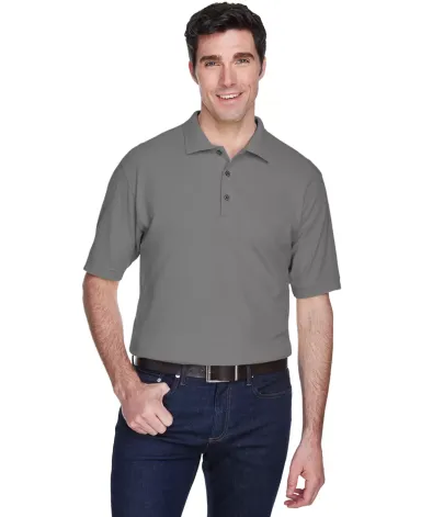 8540 UltraClub® Men's Whisper Pique Blend Polo   GRAPHITE front view