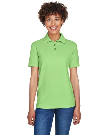 8541 UltraClub® Ladies' Whisper Pique Blend Polo APPLE front view