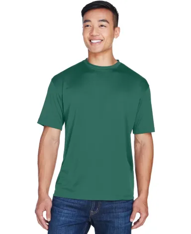 8400 UltraClub® Men's Cool & Dry Sport Mesh Perfo FOREST GREEN front view