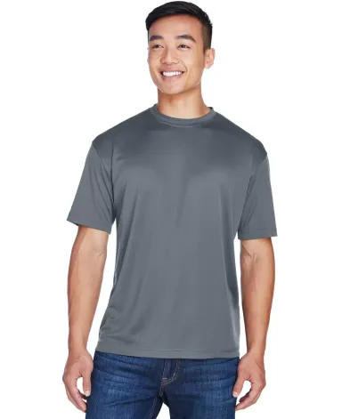 8400 UltraClub® Men's Cool & Dry Sport Mesh Perfo CHARCOAL front view