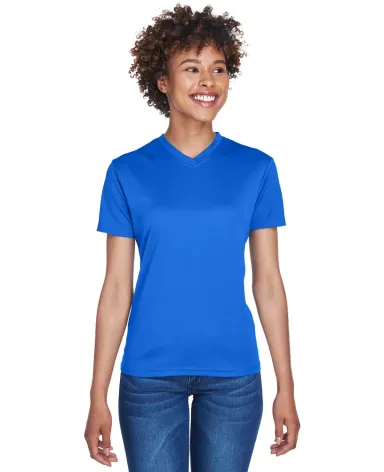 8400L UltraClub® Ladies' Cool & Dry Sport V-Neck  ROYAL front view