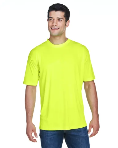 8420 UltraClub Men's Cool & Dry Sport Performance  BRIGHT YELLOW front view
