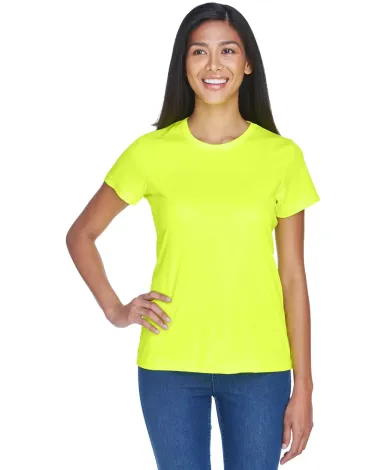 8420L UltraClub Ladies' Cool & Dry Sport Performan BRIGHT YELLOW front view