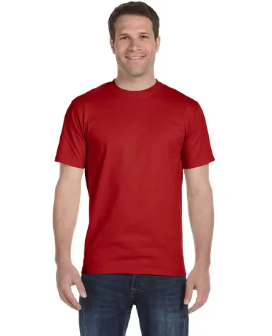5280 Hanes Heavyweight T-shirt in Deep red front view