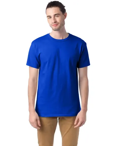 5280 Hanes Heavyweight T-shirt in Athletic royal front view