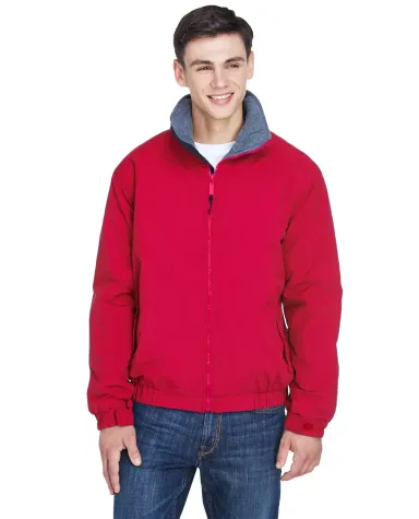8921 Men's UltraClub® Adventure All-Weather Jacke RED/ CHARCOAL front view