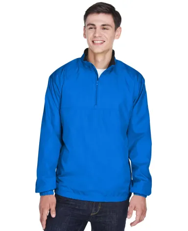 8936 UltraClub® Adult Micro-Polyester Windshirt ROYAL front view