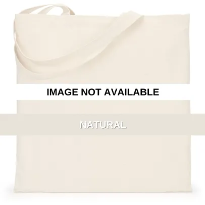 8865 UltraClub® Cotton Canvas Tote NATURAL front view