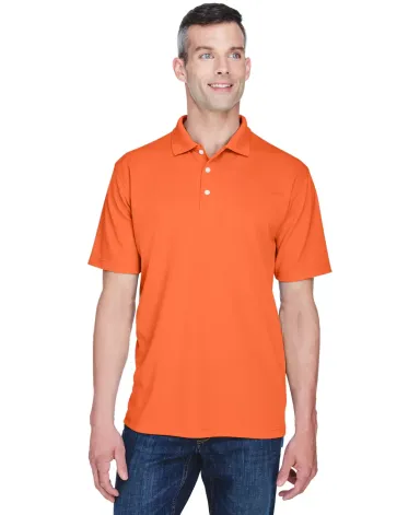 8445 UltraClub® Men's Cool & Dry Stain-Release Pe ORANGE front view