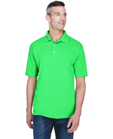 8445 UltraClub® Men's Cool & Dry Stain-Release Pe COOL GREEN front view