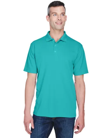 8445 UltraClub® Men's Cool & Dry Stain-Release Pe JADE front view