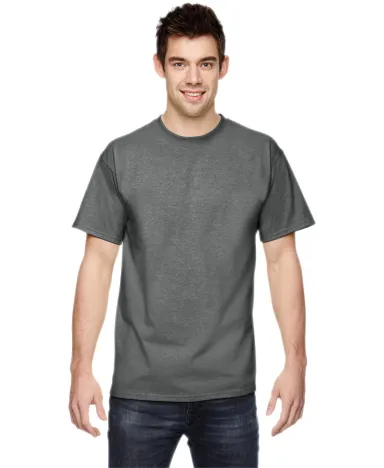 3931 Fruit of the Loom Adult Heavy Cotton HDTM T-S in Graphite heather front view