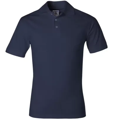 J100 Jerzees Adult Cotton Jersey Polo J NAVY front view