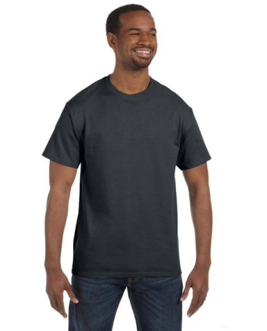 29 Jerzees Adult Heavyweight 50/50 Blend T-Shirt in Charcoal grey front view