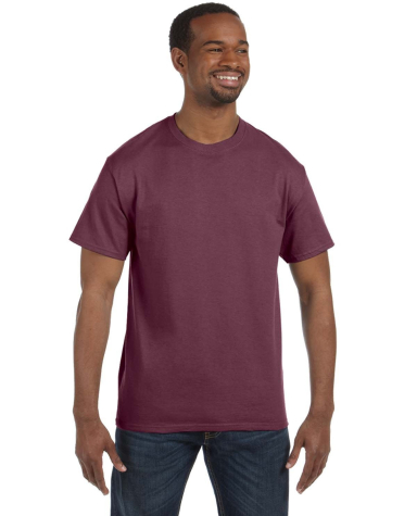 29 Jerzees Adult Heavyweight 50/50 Blend T-Shirt in Vint hth maroon front view