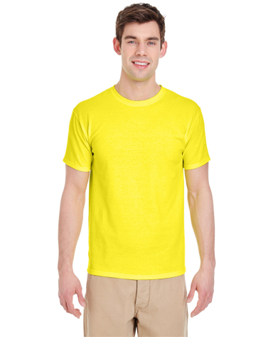 29 Jerzees Adult Heavyweight 50/50 Blend T-Shirt in Neon yellow front view