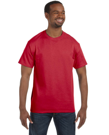 29 Jerzees Adult Heavyweight 50/50 Blend T-Shirt in True red front view