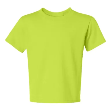 29B Jerzees Youth Heavyweight 50/50 Blend T-Shirt SAFETY GREEN front view