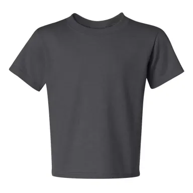 29B Jerzees Youth Heavyweight 50/50 Blend T-Shirt CHARCOAL GREY front view