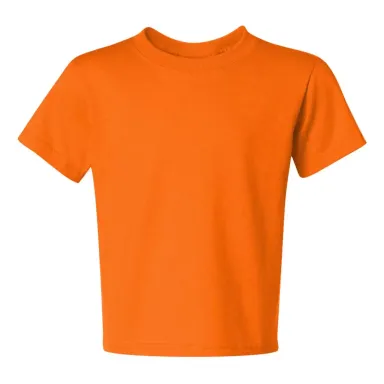 29B Jerzees Youth Heavyweight 50/50 Blend T-Shirt SAFETY ORANGE front view