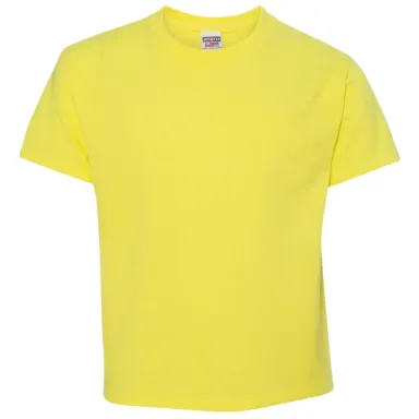 29B Jerzees Youth Heavyweight 50/50 Blend T-Shirt NEON YELLOW front view