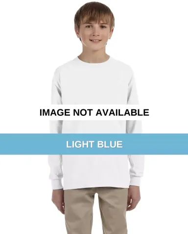29BL Jerzees Youth Long-Sleeve Heavyweight 50/50 B LIGHT BLUE front view