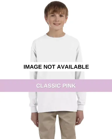 29BL Jerzees Youth Long-Sleeve Heavyweight 50/50 B CLASSIC PINK front view