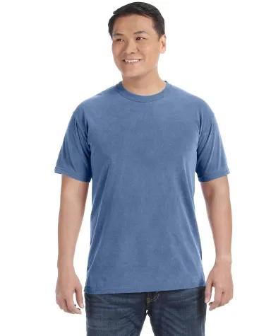 1717 Comfort Colors - Garment Dyed Heavyweight T-S in Washed denim front view