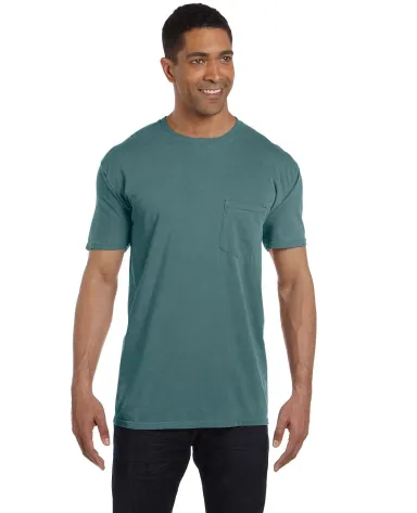6030 Comfort Colors - Pigment-Dyed Short Sleeve Sh in Blue spruce front view