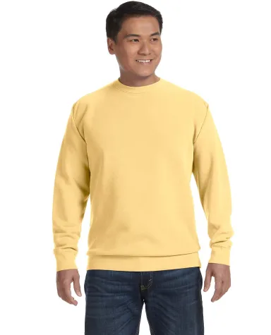 1566 Comfort Colors - Pigment-Dyed Crewneck Sweats in Butter front view