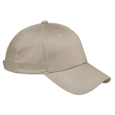 BX020 Big Accessories 6-Panel Structured Twill Cap in Khaki front view
