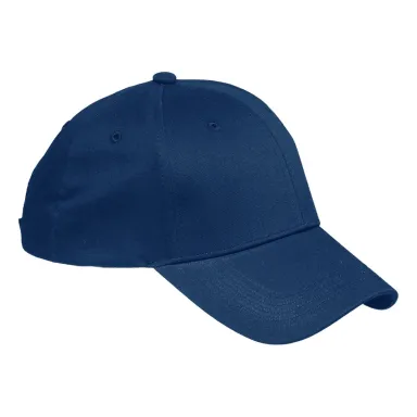 BX020 Big Accessories 6-Panel Structured Twill Cap in Navy front view