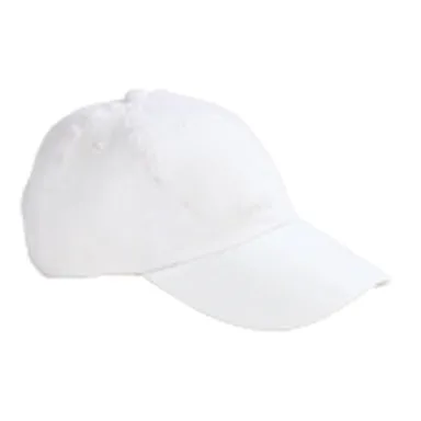 Big Accessories BX008 Brushed Twill Unstructured D in White front view