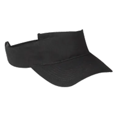 BX006 Big Accessories Cotton Twill Visor in Black front view
