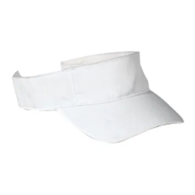 BX006 Big Accessories Cotton Twill Visor in White front view