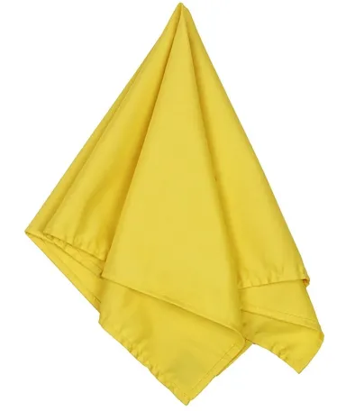BA001 Big Accessories Solid Bandana in Yellow front view