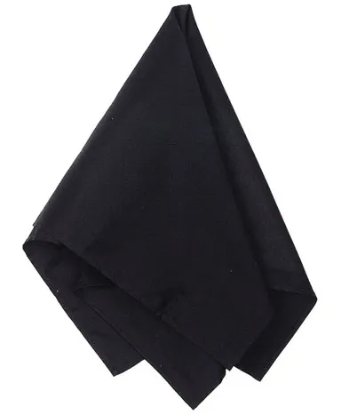 BA001 Big Accessories Solid Bandana in Black front view
