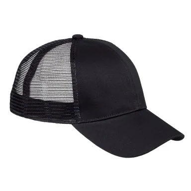 BX019 Big Accessories 6-Panel Structured Trucker C in Black front view