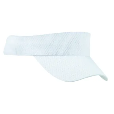 BX022 Big Accessories Sport Visor with Mesh in White front view