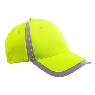BX023 Big Accessories Reflective Accent Safety Cap in Bright yellow front view
