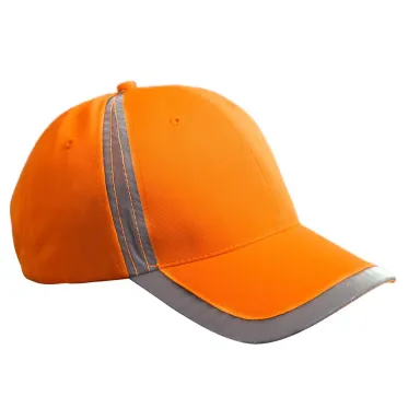 BX023 Big Accessories Reflective Accent Safety Cap in Bright orange front view