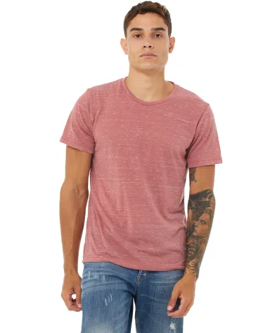 BELLA+CANVAS 3650 Mens Poly-Cotton T-Shirt in Mauve marble front view