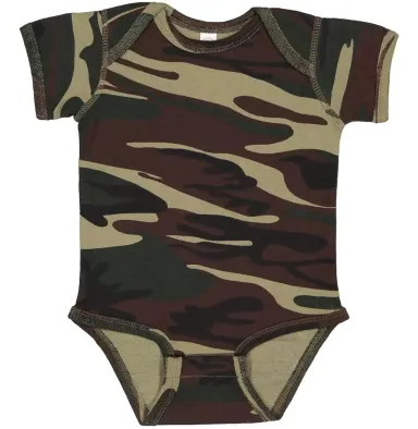 4403 Code V Infant Baby Rib Camouflage Lap Shoulde GREEN WOODLAND front view
