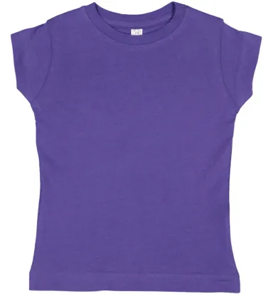 3316 Rabbit Skins® Toddler Girls Fine Jersey T-Sh in Purple front view
