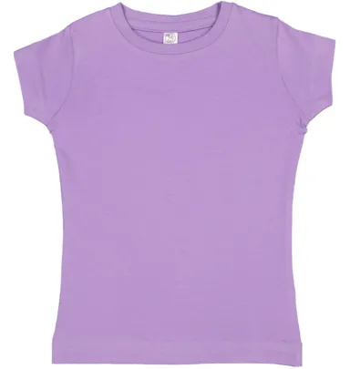 3316 Rabbit Skins® Toddler Girls Fine Jersey T-Sh in Lavender front view
