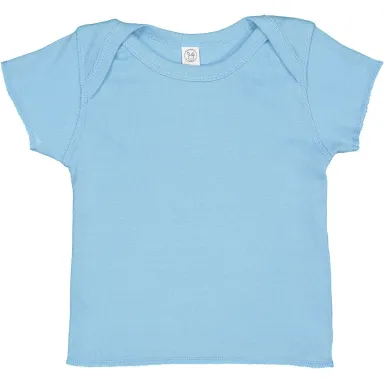 3400 Rabbit Skins® Infant Lap Shoulder T-shirt in Light blue front view