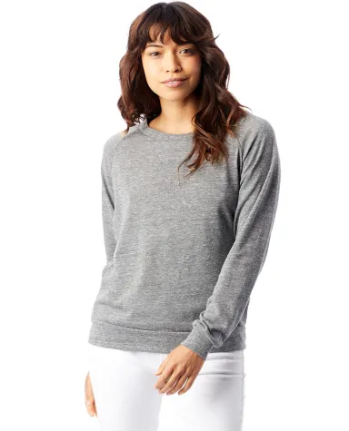 Alternative Apparel 1990e1 Ladies Eco Oversized Sw in Eco grey front view