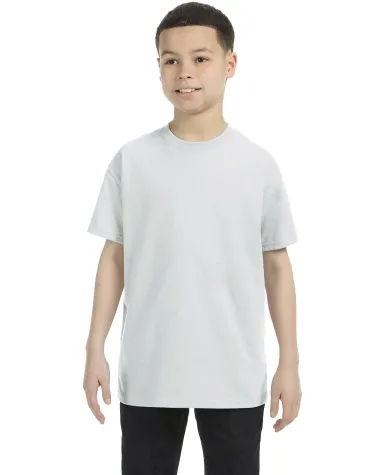 5000B Gildan™ Heavyweight Cotton Youth T-shirt  in Ash grey front view